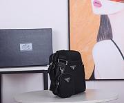 PRADA | Nylon and Saffiano Leather Bag with Strap - 2VH112 - 20x16x5cm - 4