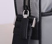 PRADA | Grey Nylon and Saffiano Leather Bag - 2VH112 - 20x16x5cm - 6