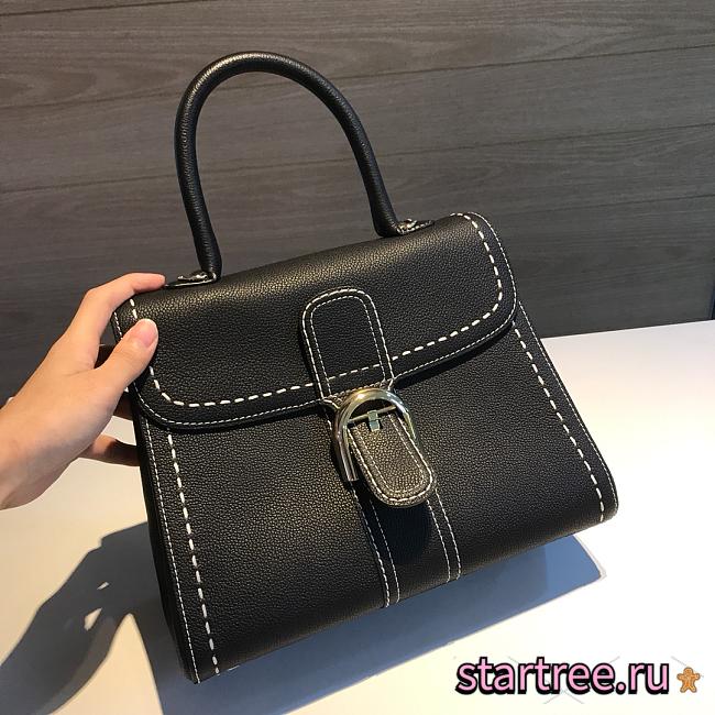 DELVAUX | Shiny MM Topstitched Black - AA0405 - 28cm - 1