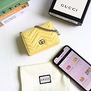 GUCCI | GG Marmont card case wallet yellow - 625693 - 11 x 8.5 x 3 cm - 6