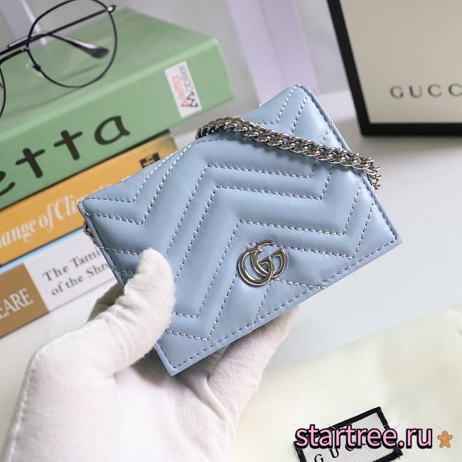 GUCCI | GG Marmont card case wallet blue - 625693 - 11 x 8.5 x 3 cm - 1