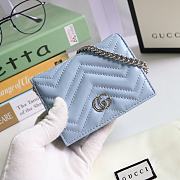 GUCCI | GG Marmont card case wallet blue - 625693 - 11 x 8.5 x 3 cm - 1