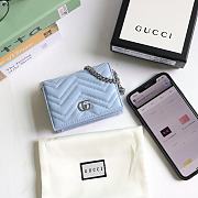 GUCCI | GG Marmont card case wallet blue - 625693 - 11 x 8.5 x 3 cm - 4