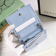 GUCCI | GG Marmont card case wallet blue - 625693 - 11 x 8.5 x 3 cm - 3