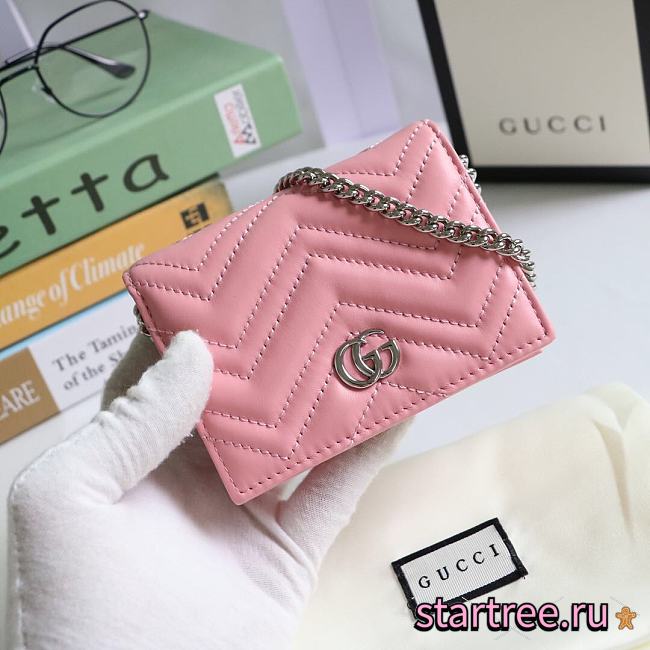 GUCCI | GG Marmont card case wallet pink - 625693 - 11 x 8.5 x 3 cm - 1