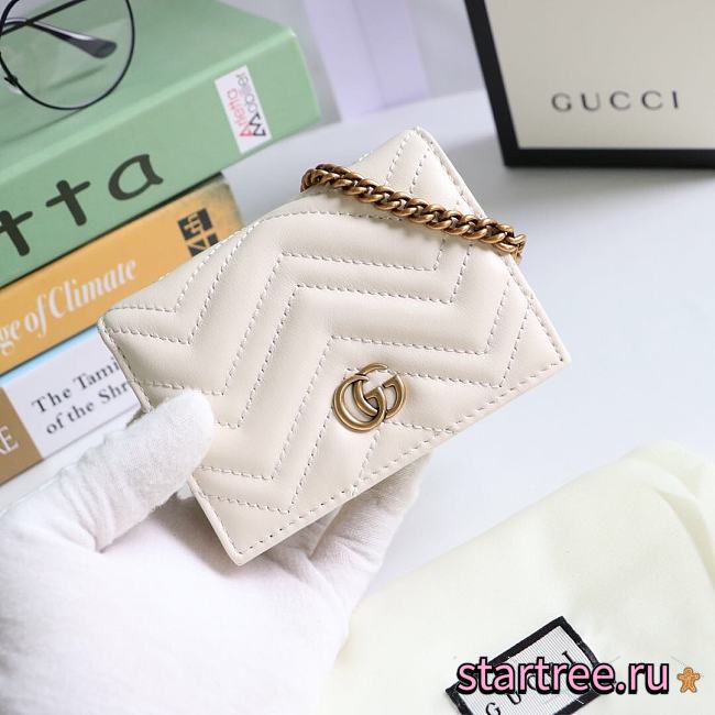 GUCCI | GG Marmont card case wallet white - 625693 - 11 x 8.5 x 3 cm - 1