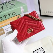 GUCCI | GG Marmont card case wallet red - 625693 - 11 x 8.5 x 3 cm - 1