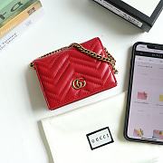 GUCCI | GG Marmont card case wallet red - 625693 - 11 x 8.5 x 3 cm - 6