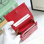 GUCCI | GG Marmont card case wallet red - 625693 - 11 x 8.5 x 3 cm - 2