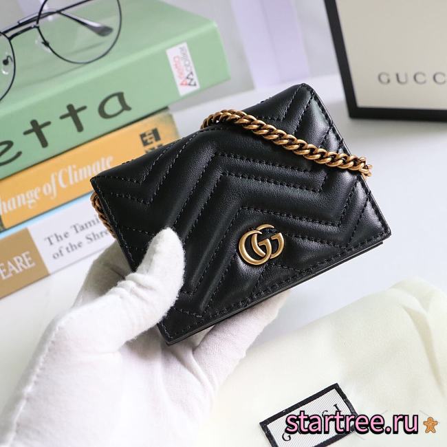 GUCCI | GG Marmont card case wallet black - 625693 - 11 x 8.5 x 3 cm - 1