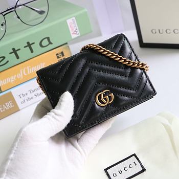 GUCCI | GG Marmont card case wallet black - 625693 - 11 x 8.5 x 3 cm