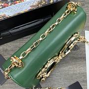 DG | Nappa Green leather Girls shoulder bag - 21 x 5 x 13.5 cm - 5