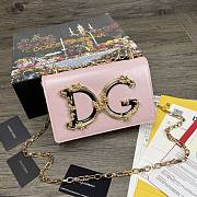 DG | Nappa Pink leather Girls shoulder bag - 21 x 5 x 13.5 cm - 1