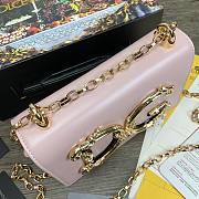 DG | Nappa Pink leather Girls shoulder bag - 21 x 5 x 13.5 cm - 5