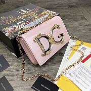 DG | Nappa Pink leather Girls shoulder bag - 21 x 5 x 13.5 cm - 3