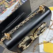 DG | Nappa Black leather Girls shoulder bag - 21 x 5 x 13.5 cm - 5