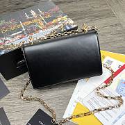 DG | Nappa Black leather Girls shoulder bag - 21 x 5 x 13.5 cm - 4