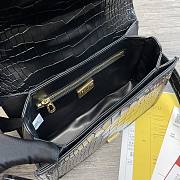DG | Amore Black Crocodile Leather Bag - 27 x 8 x 18 cm - 6