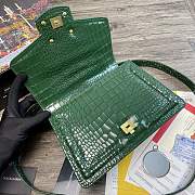 DG | Amore Green Crocodile Leather Bag - 27 x 8 x 18 cm - 6