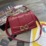 DG | Amore Raspberry Red Bag In Calfskin - 27 x 8 x 18cm - 1