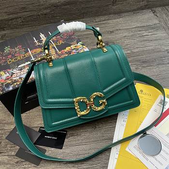 DG | Amore Green Bag In Calfskin - 27 x 8 x 18cm