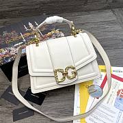 DG | Amore White Bag In Calfskin - 27 x 8 x 18cm - 1