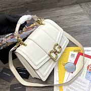 DG | Amore White Bag In Calfskin - 27 x 8 x 18cm - 3