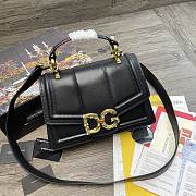 DG | Amore Black Bag In Calfskin - 27 x 8 x 18cm - 1