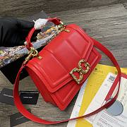 DG | Amore Red Bag In Calfskin - 27 x 8 x 18cm - 3