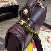 DG | Amore Purple Bag In Calfskin - 27 x 8 x 18cm - 6