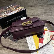 DG | Amore Purple Bag In Calfskin - 27 x 8 x 18cm - 4