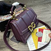 DG | Amore Purple Bag In Calfskin - 27 x 8 x 18cm - 2