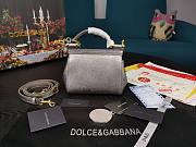 DG | Mini Sicily Silver handbag - 16 x 10 x 5cm - 5