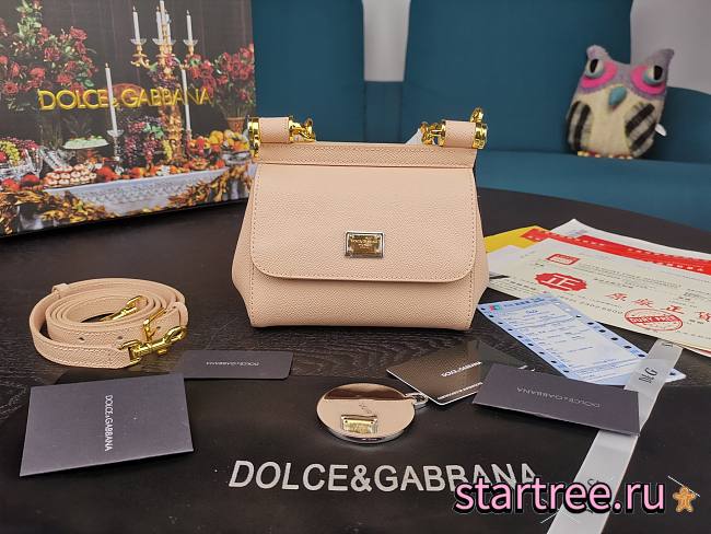 DG | Mini Sicily Peach handbag - 16 x 10 x 5cm - 1