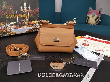DG | Mini Sicily Brown handbag - 16 x 10 x 5cm