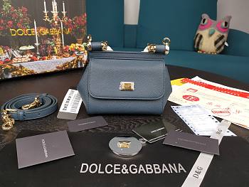 DG | Mini Sicily Blue handbag - 16 x 10 x 5cm