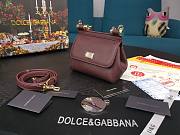 DG | Mini Sicily Redwine handbag - 16 x 10 x 5cm - 5