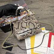 DG | Sicily Python handbag with gold strap - 20 x 9.5 x 14cm - 1