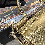 DG | Sicily Python Gold handbag with gold strap - 20 x 9.5 x 14cm - 4