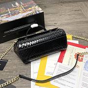 DG | Sicily Black Python handbag with gold strap - 20 x 9.5 x 14cm - 3
