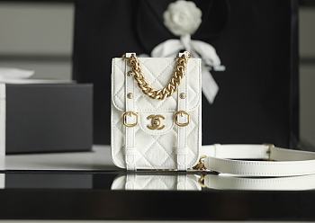 Chanel | New Mini White Messenger Bag - AS2695 - 17 x 14 x 7 cm