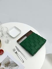 Bottega Veneta | SNAP Green Clutch Bag -  618131 - 27 x 5 x 28 cm - 6