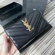 YSL | Large Flap Black Wallet - 372264 - 19 x 11 x 3 cm - 1