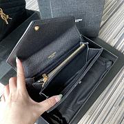 YSL | Large Flap Black Wallet - 372264 - 19 x 11 x 3 cm - 4