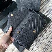 YSL | Large Flap Black Wallet - 372264 - 19 x 11 x 3 cm - 2