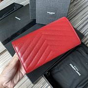 YSL | Large Flap Red Wallet - 372264 - 19 x 11 x 3 cm - 5