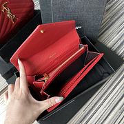 YSL | Large Flap Red Wallet - 372264 - 19 x 11 x 3 cm - 3