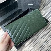 YSL | Large Flap Green Wallet - 372264 - 19 x 11 x 3 cm - 3