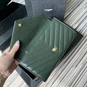 YSL | Large Flap Green Wallet - 372264 - 19 x 11 x 3 cm - 2