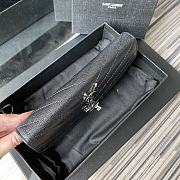 YSL | Large Flap Black Wallet Silver - 372264 - 19 x 11 x 3 cm - 3